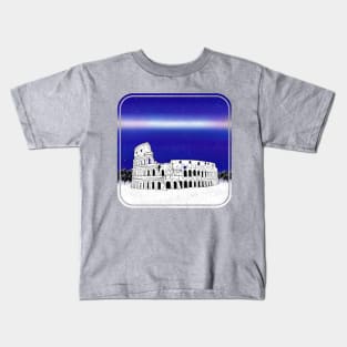 Colosseum black and white illustration Kids T-Shirt